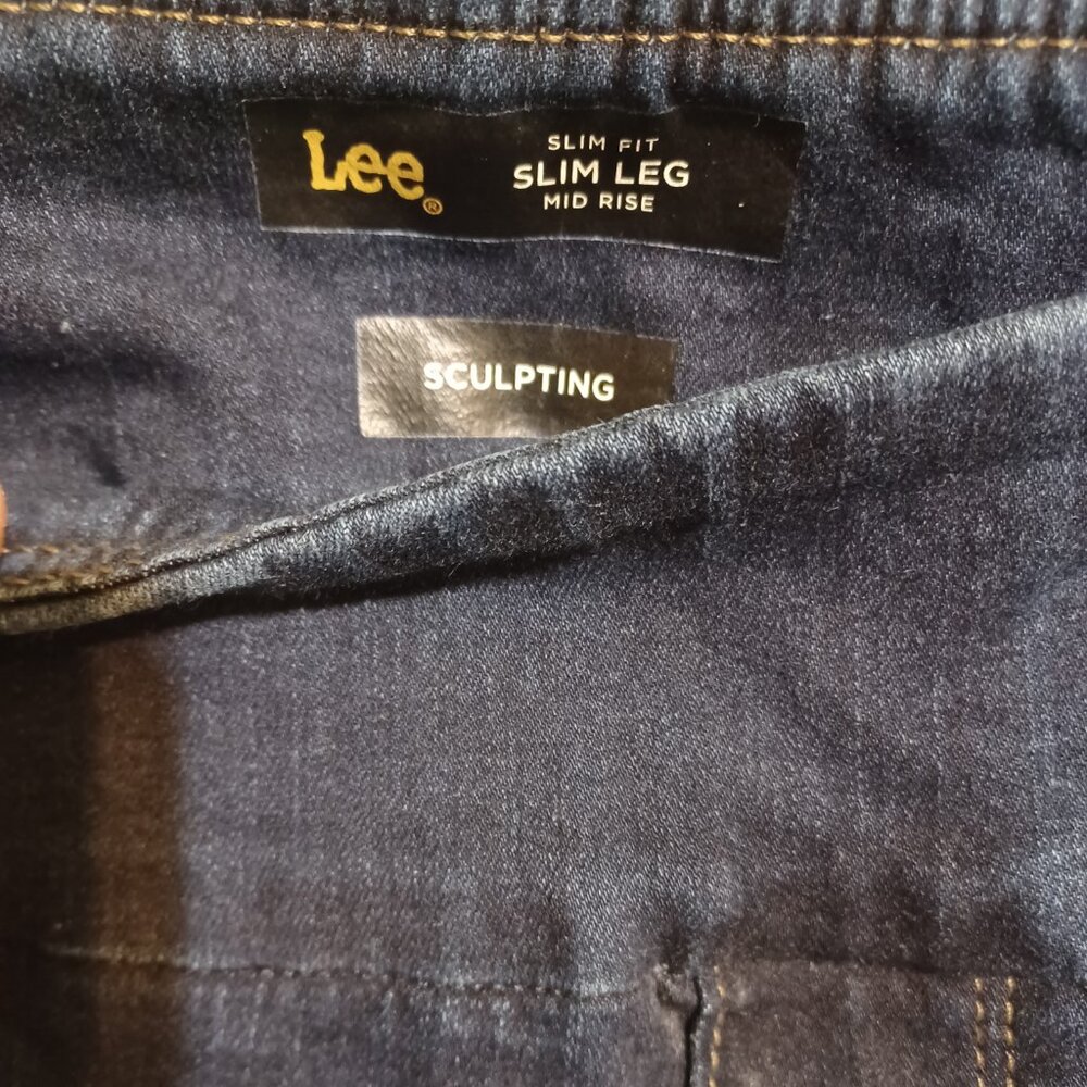 CUSTOM ORDER 2 Pair Women Lee Slim Leg Slim Fit Mid Rise Sculpting Jeans 8 SHORT - Picture 2 of 9